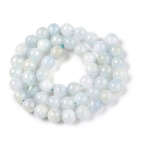 Jade Stone, 2 - Colored, Blue Shades (8mm) - Uniq Perler - 115647