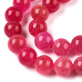 Jade Sten, 2 - Farvet, Cerise nuancer (8mm) - Uniq Perler - 115648