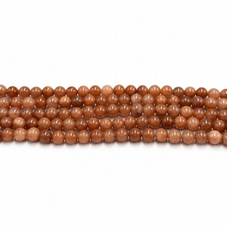 Jade Sten - Brun (6mm) - Uniq Perler - 112876