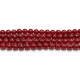 Jade Sten – Dyb Rød, Runde (8mm) - Uniq Perler - 120166
