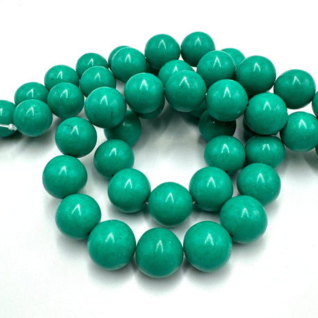 Jade, Turkis Grøn, 14mm - Uniq Perler - 445362