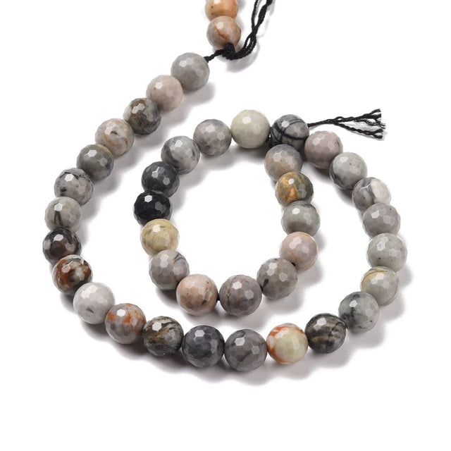 Jaspis Perler, Facetteret (128 Facetter), 8mm - Uniq Perler - 113213