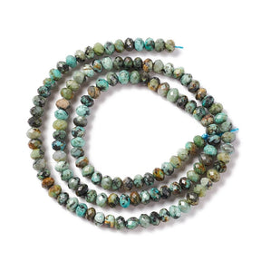 Jasper Stone, Faceted, Rondelle, (4x3mm) - Uniq Perler - 1111490340
