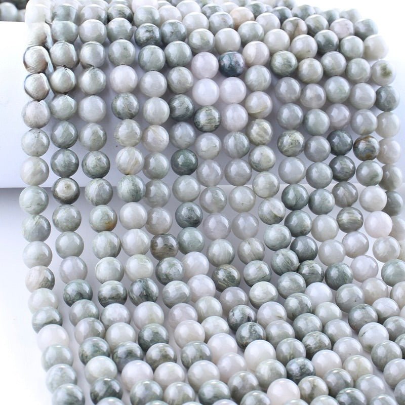 Jaspis Sten, Green Grass, (10mm) - Uniq Perler - 117919