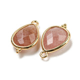 Jordbær Kvarts Vedhæng, 21x12x5mm - Uniq Perler - 112427