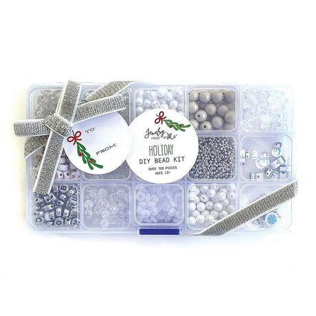 Jule Armbånds Sæt – Over 700 Perler & Elastiksnor (Lav op til 20 Armbånd) - Uniq Perler - 116761