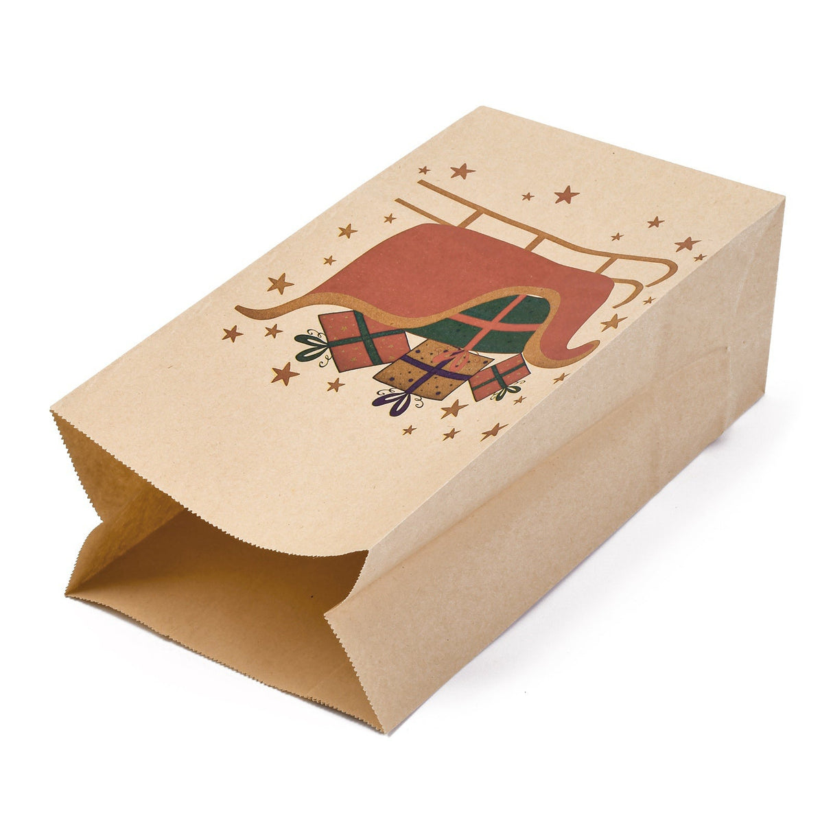 Jule Gavepose i Papir – Mix Motiver, Rektangel (13x8x2cm) 10 stk - Uniq Perler - 