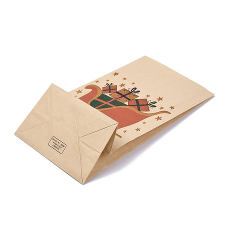 Jule Gavepose i Papir – Mix Motiver, Rektangel (13x8x2cm) 10 stk - Uniq Perler - 