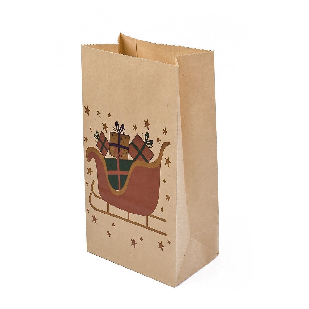 Jule Gavepose i Papir – Mix Motiver, Rektangel (13x8x2cm) 10 stk - Uniq Perler - 