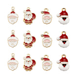 Jule Vedhæng – 4 Designs Med Julemænd, Forgyldt (12 - 24mm) 40 stk - Uniq Perler - 