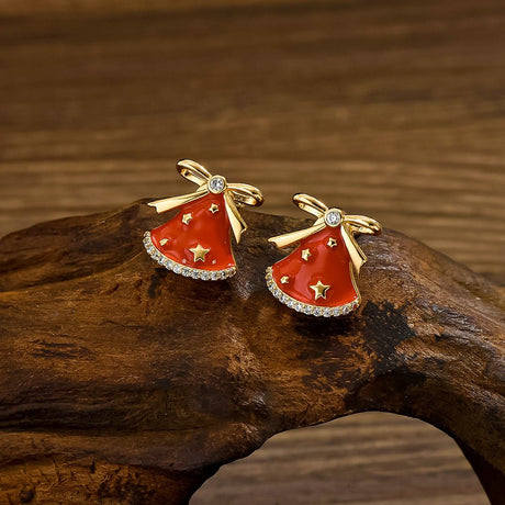 Juleklokke Ørestikkere – 18K Forgyldt (15x15mm) - Uniq Perler - 116458