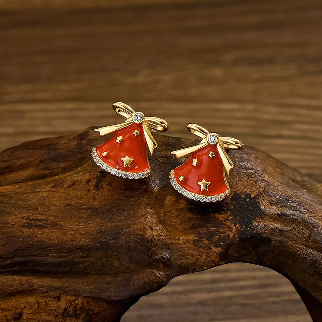 Juleklokke Ørestikkere – 18K Forgyldt (15x15mm) - Uniq Perler - 116458