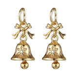 Juleklokke Vedhæng – Med Zirkonia og Forgyldt (16x8mm) - Uniq Perler - 