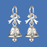 Juleklokke Vedhæng – Med Zirkonia og Sølvbelagt (16x8mm) - Uniq Perler - 