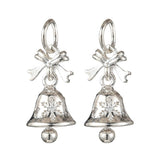 Juleklokke Vedhæng – Med Zirkonia og Sølvbelagt (16x8mm) - Uniq Perler - 