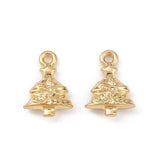 Juletræ Vedhæng – 18K Forgyldt (13.5x9.5x3.8mm) 2 stk - Uniq Perler - 