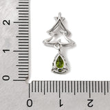 Juletræ Zirkonia, Langtidsholdbar Platinfarve (11x20.5x4mm) - Uniq Perler - 