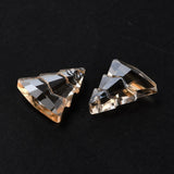 Juletræs Glasperler – Gylden, Sideboret (15x13.5x5mm) 4 stk - Uniq Perler - 