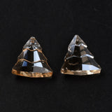 Juletræs Glasperler – Gylden, Sideboret (15x13.5x5mm) 4 stk - Uniq Perler - 