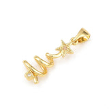 Juletræs Vedhæng – Med Zirkonia, Forgyldt (21x9mm) - Uniq Perler - 