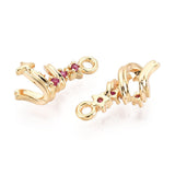 Juletræs Vedhæng – Zirkonia, 18K Langtidsholdbar Forgyldt (14mm) 2 stk - Uniq Perler - 