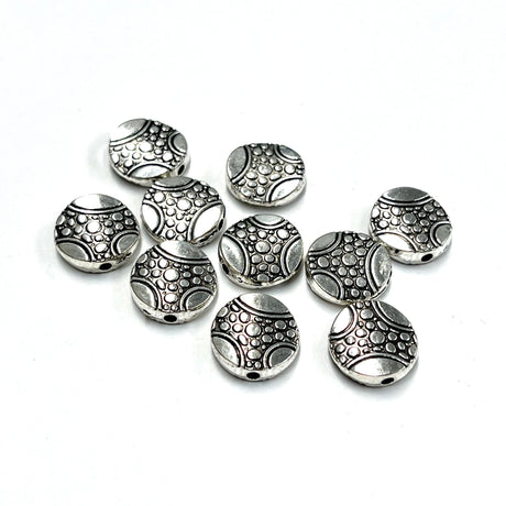 julia Metal perler 10 stk antikforsølvet metal perler, 10 mm