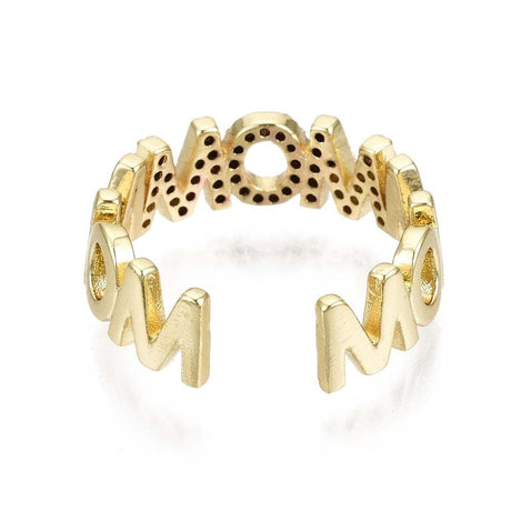 Justerbar Mom Ring Med Klare Zirkonia Sten - Uniq Perler - 111311