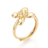 Justerbar Ring - Blomst – Til Topboret Perle - Uniq Perler - 