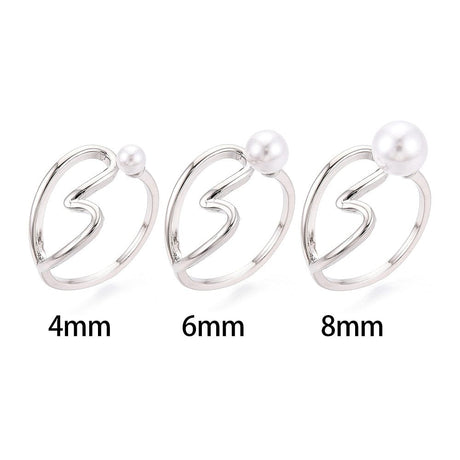 Justerbar Ring med Hjerte – Til Top/anboret Perle - Uniq Perler - 115791