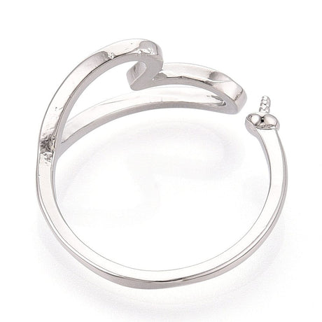 Justerbar Ring med Hjerte – Til Top/anboret Perle - Uniq Perler - 115791