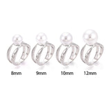 Justerbar Ring Med Zirkonia Sten – Til Topboret Perle - Uniq Perler - 