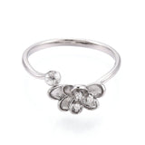 Justerbar Ring Med Zirkonia Sten – Til Topboret Perle - Uniq Perler - 