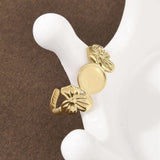 Justerbar Ring Til Pålimning Af Cabochon – 18K Forgyldt Stål (9mm) - Uniq Perler - 116178