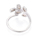 Justerbar Ring Til Top/anboret Perle - Platin Farvet (16 - 19mm) - Uniq Perler - 115934