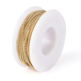 Kæde, Forgyldt Stål, 2,3x1,8x0,5mm - Uniq Perler - 103109