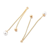 Kæde Vedhæng Med 2x Perler – 18K Forgyldt (53mm) - Uniq Perler - 115479