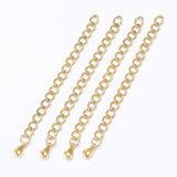 Kædeforlænger Med Dråbe, Forgyldt Stål, 63mm, 5 Stk - Uniq Perler - 0001489310