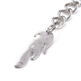 Kædeforlænger Med Fjer – Stål (65–69mm, 5 Stk) - Uniq Perler - 114803