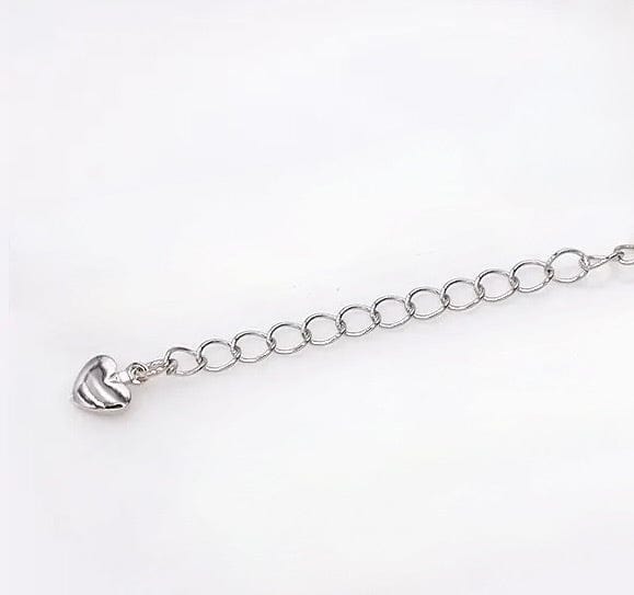 Kædeforlænger Med Hjerte – Langtidsholdbar Messing (56mm, 4 Stk) - Uniq Perler - 115125