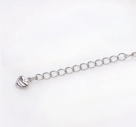 Kædeforlænger Med Hjerte – Langtidsholdbar Messing (56mm, 4 Stk) - Uniq Perler - 115125