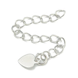 Kædeforlænger Med Hjerte – Langtidsholdbar Platinbelægning (56mm, 4 Stk) - Uniq Perler - 113588