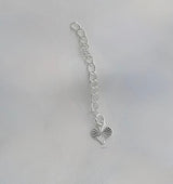 Kædeforlænger Med Hjerte med mønster – Langtidsholdbar Messing (56mm, 4 Stk) - Uniq Perler - 115126