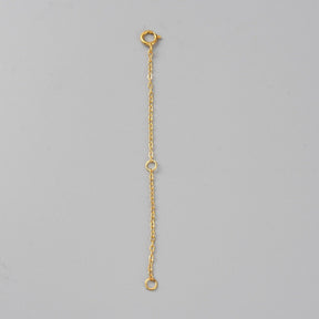 Kædeforlænger Med Springlås – 18K Forgyldt 925 Sterling Sølv (80mm) - Uniq Perler - 125807