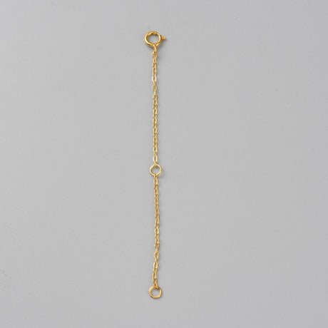 Kædeforlænger Med Springlås – 18K Forgyldt 925 Sterling Sølv (80mm) - Uniq Perler - 125807