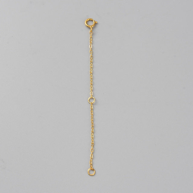 Kædeforlænger Med Springlås – 18K Forgyldt 925 Sterling Sølv (80mm) - Uniq Perler - 125807