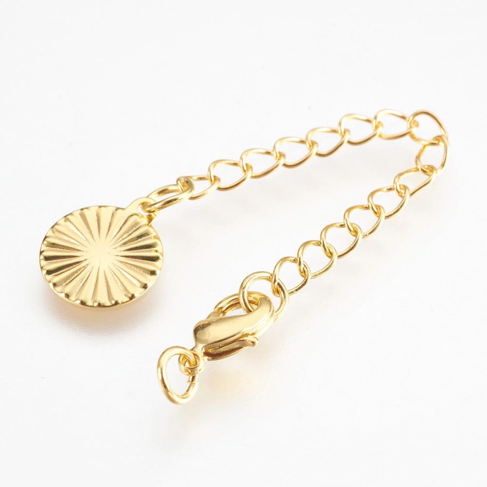 Kædeforlænger Med Vedhæng Inkl. Karabin Lås - Langtidsholdbar Mix Farver 4 Stk - Uniq Perler - 115456