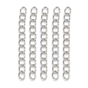 Kettenverlängerung, Stahl, 53x3mm, 100 Stück - Uniq Perler - 0001489568
