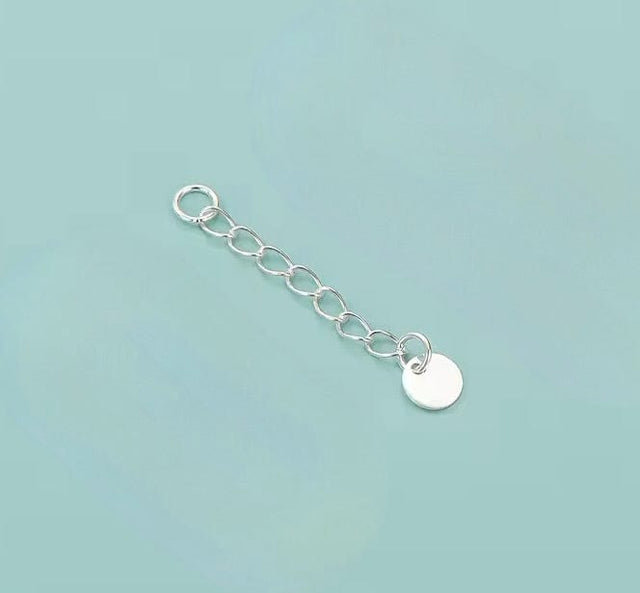 Kædeforlænger Sterling sølv Kædeforlænger med rundt vedhæng, 50 mm