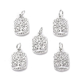 Kantet Charms Med Livets Træ, 4 Stk. - Uniq Perler - 0000014889394