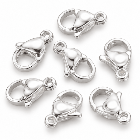 Karabin Lås - Sterling Sølv 925 (9mm) - Uniq Perler - 0001489341